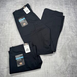 Dickies Pants Mens 36x32 Black Relaxed Fit Work Straight Leg Cotton WP31BK New